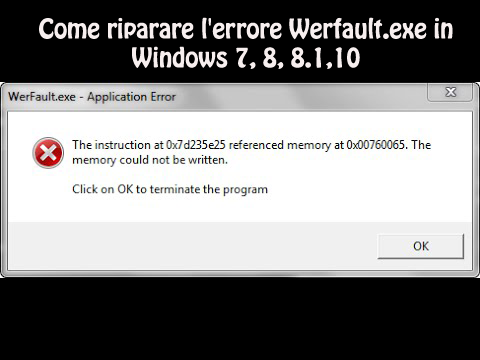 Errore di Werfault.exe 