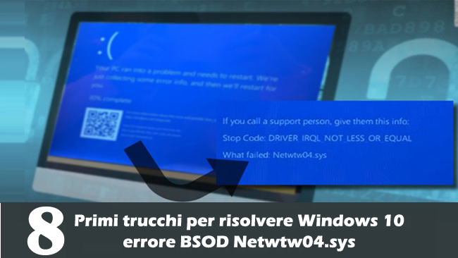 Errore di Windows 10 netwtw04.sys