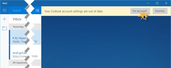 Come risolvere Impostazioni account di Outlook sono fuori di data