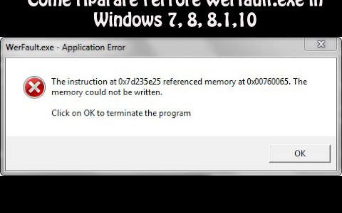 Come riparare l’errore Werfault.exe in Windows 7, 8, 8.1,10 Come riparare l’errore Werfault.exe in Windows 7, 8, 8.1,10