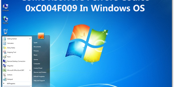 Come risolvere l’errore Codice 0xC004F009 In Windows OS