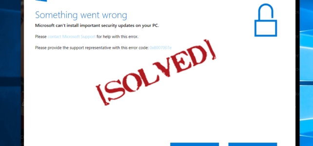 Cima 6 soluzioni per correggere errore di Windows 10 0x8007007e